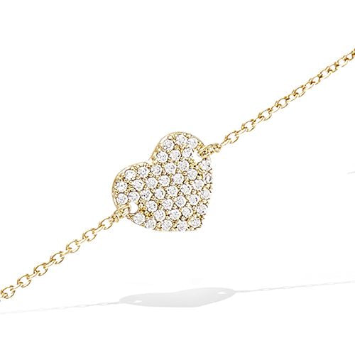 "Pave Heart" armband