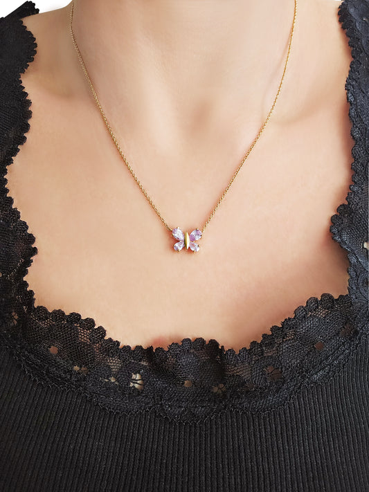 "Purple butterfly" ketting
