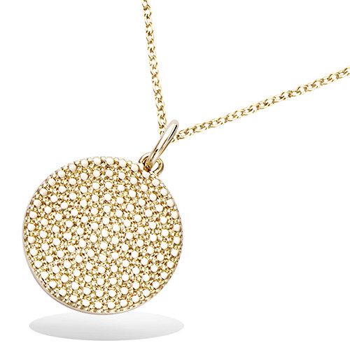 "Golden Dot" ketting  - 18K Verguld Goud (2 kanten draagbaar)