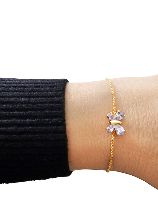 "Purple butterfly" armband - SOLD OUT (uitleveringen vanaf sept)