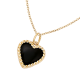 "Heart wrap black" hanger (excl. ketting)