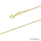 Ronde 18K vergulde gouden ketting - lengte 42 cm