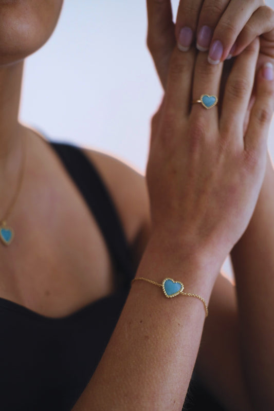 "Love wrap sea blue" armband