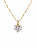 Azelie Hart Ketting – 18K Verguld Goud met Zirkonia