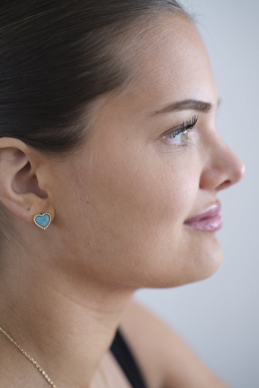 "Heart Wrap Sea Blue" Ketting