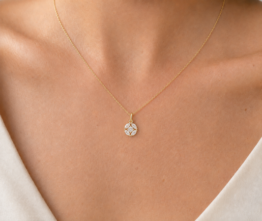Ellure Ketting - Zirkonia - 18K Verguld Goud