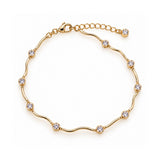 Serene Wave Armband – 18K Verguld met Zirkonia