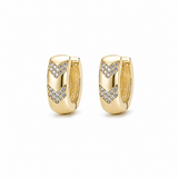 Lumina Oorbellen Small – 18K Verguld Goud met Zirkonia