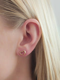 “Emerald Cascade” earrings – Elegant Statement Earrings in 18K Gold Plating