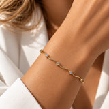 Serene Wave Armband – 18K Verguld met Zirkonia