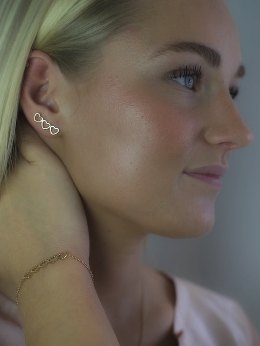 „Emerald Cascade“ Ohrringe – Elegante Statement-Ohrringe in 18K vergoldetem Gold