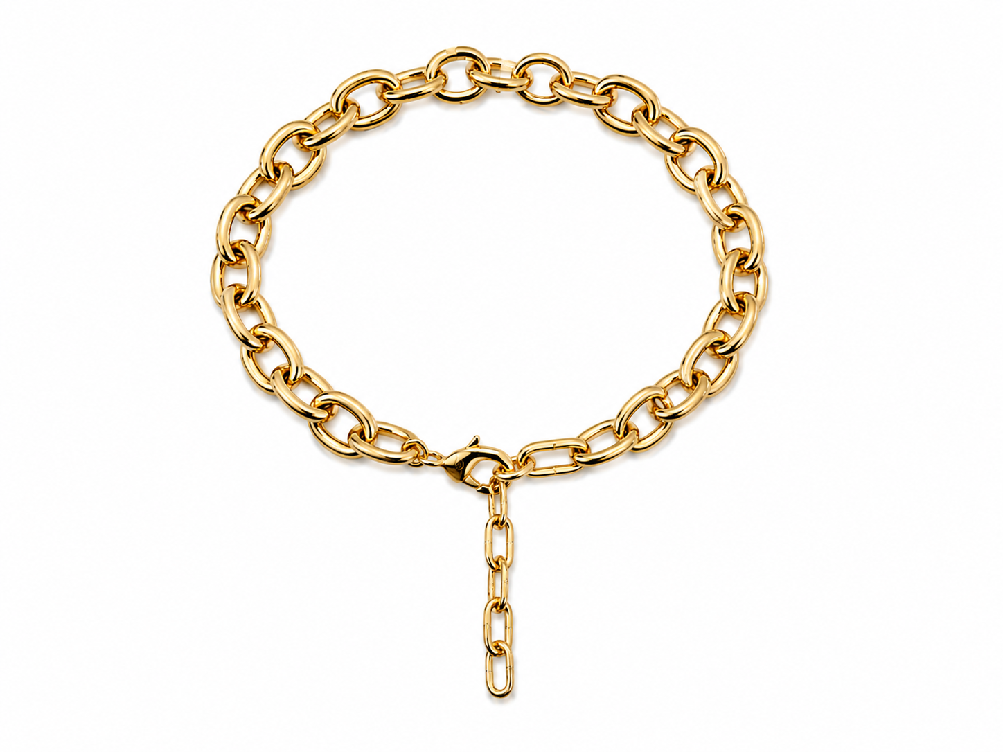 CHIVAL Aurelle goudkleurige schakelarmband dames met ronde schakels